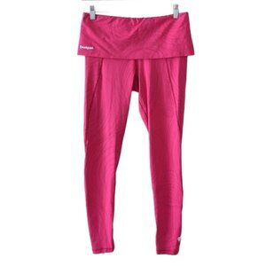 Desigual bright pink yoga pants workout leggings size Medium A8